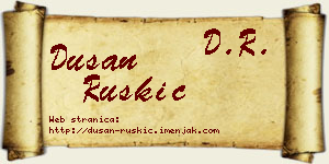Dušan Ruškić vizit kartica